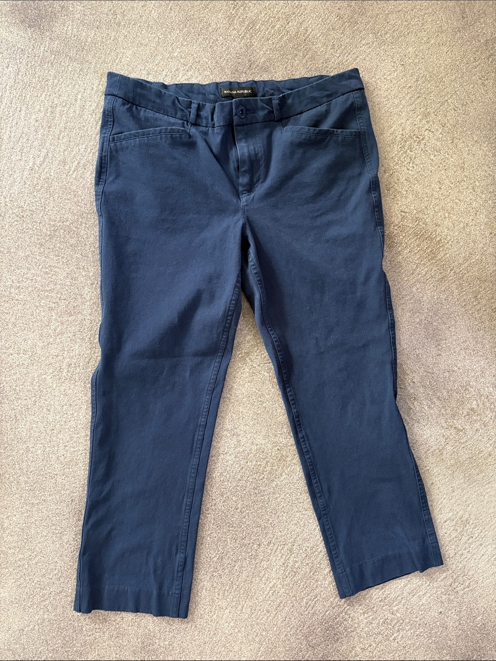 Banana Republic Navy Cropped Straight-Leg